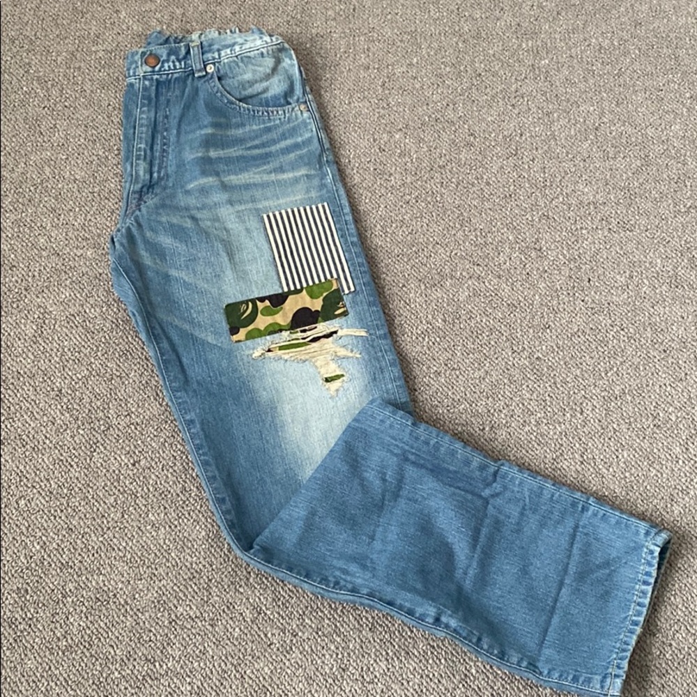 BAPE KIDS JEANS (size 160) - fit ladies